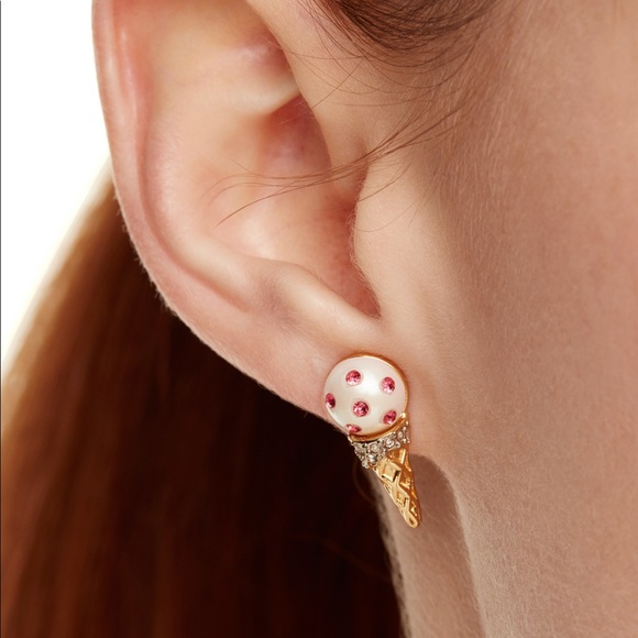NWT Kate Spade ice cream 🍦crystal mini earrings - Picture 2 of 5